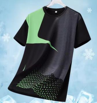 2026 Summer New Short-sleeved T-shirt Outdoor Breathable Printing Crew Neck Sports Running Shirt Unisex Top