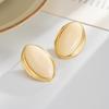 High-end Jewelry Resin Oval Earrings Elegant Style Light Luxury Retro Earrings  Party