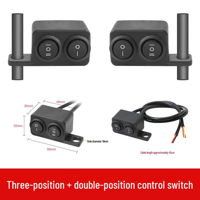 Waterproof Dual-Color Spotlight Switch for Electric Car Mirror Installation