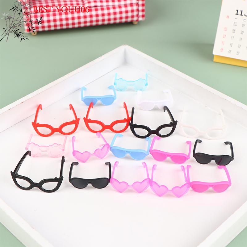 Hot 20Pcs Doll Glasses Dollhouse Miniature Colourful Glasses Eyewear Cool Eyeglasses Doll Decor Accessories Toy