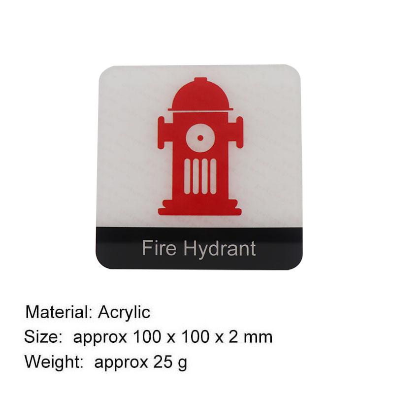 Creative Signage Fire Hydrant Sign Wall Label Sticker Warning Badge for Shopping Malls Buildings Residential Communities Factories Schools Hospitals