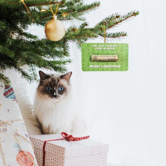 Bruh Money Holder Christmas Tree Hanging Cash Holder Card Decoration Ornament Festival Party Holiday