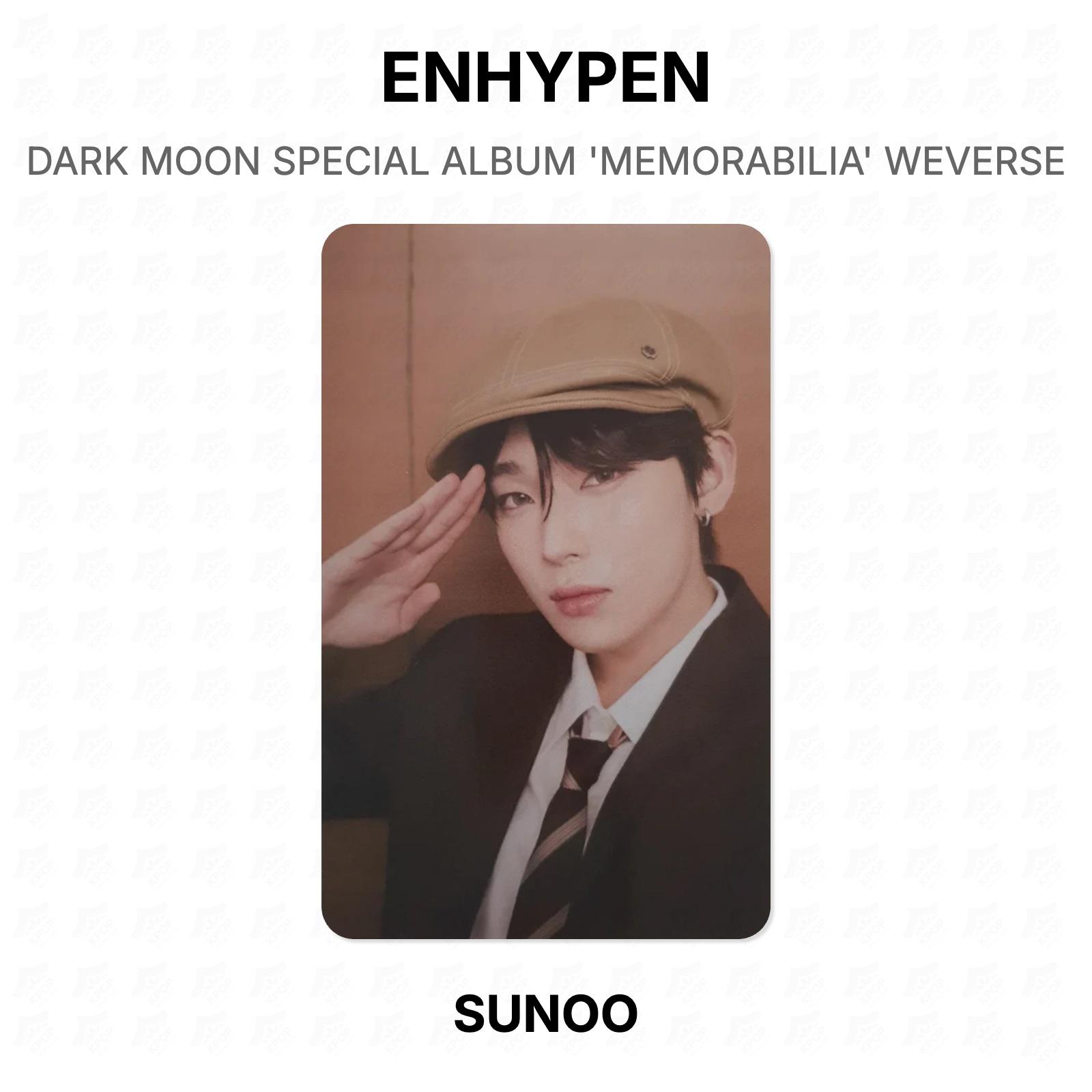 ENHYPEN DARK MOON SPECIAL ALBUM MEMORABILIA WEVERSE Official Photocard SUNOO