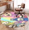 Labubu Pattern Round Rug, Indoor/Outdoor Mat, for Picnic, Gameroom, Bedroom, Office, Living Room, Home Decor Carpet, Birthday Gift