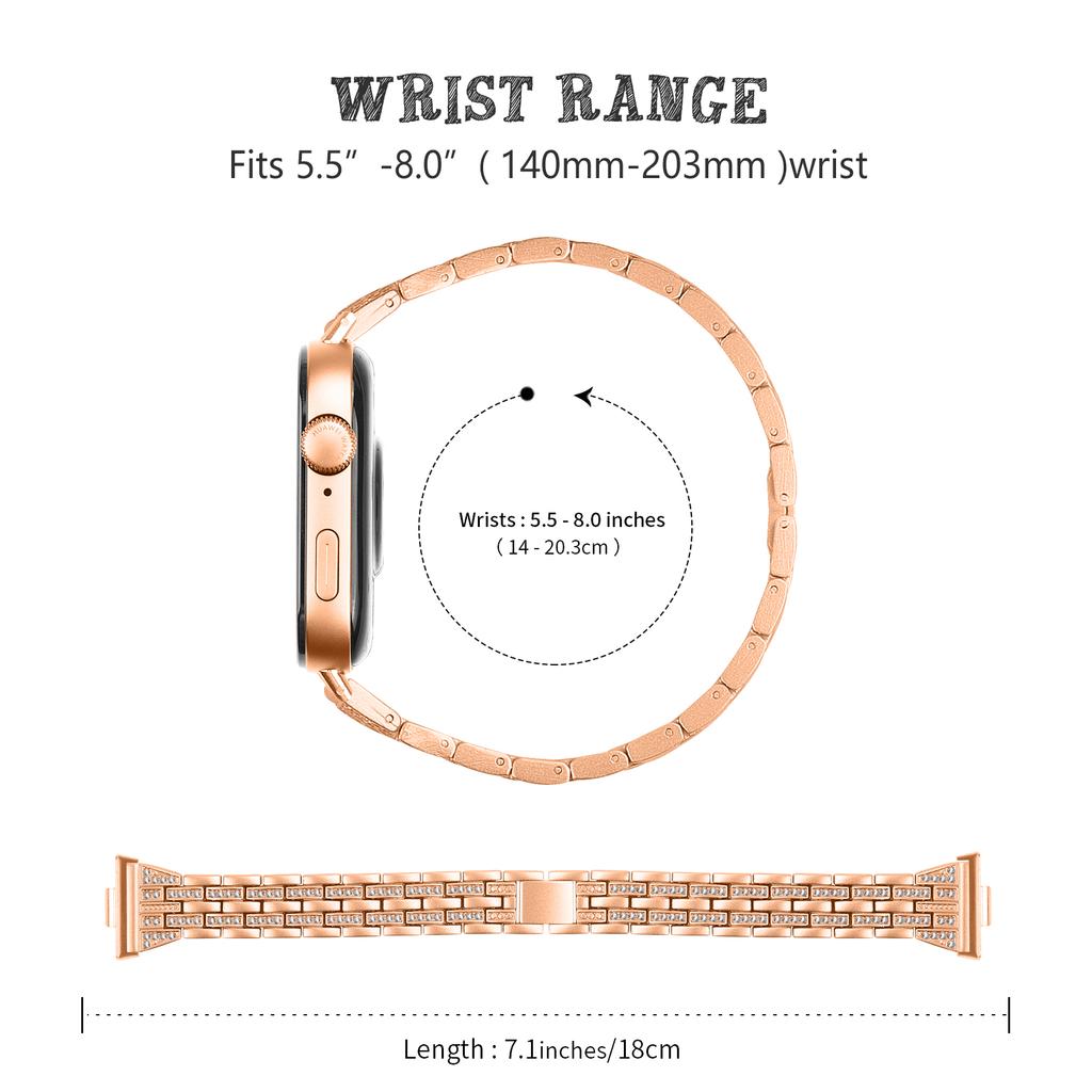 Pro Huawei Watch Fit 3 kovový pásek zdobený kamínky chytré hodinky popruh na zápěstí