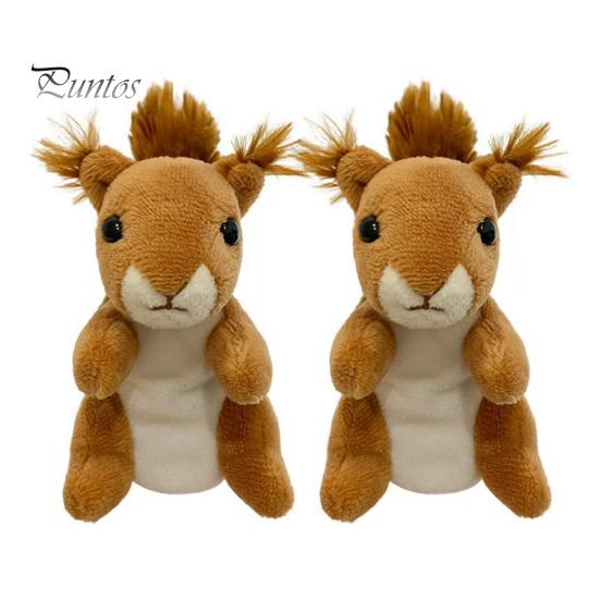 

Набор из 2 пальчиковых кукол, плюшевые игрушки для детей, мягкие мини-фигурки, интерактивные ролевые игры и реквизит для повествования, обучающая игрушка для Squirrel