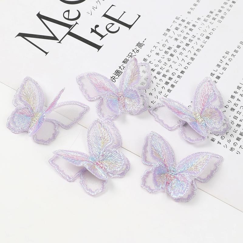 10PCs Artificial Flowers Butterfly Fake Flowers Gifts Wedding Decoration For Home Room Decor DIY Crafts Hair Brooch Accessories