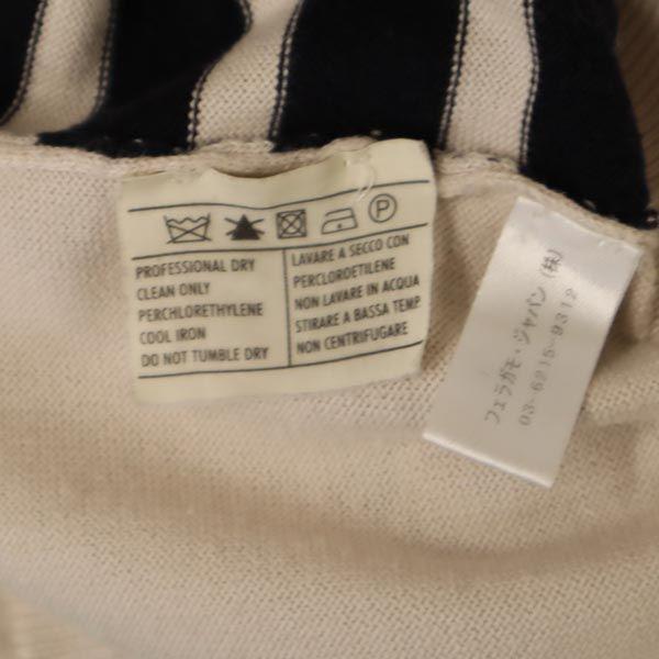 Salvatore Ferragamo Сделано в Италии Узор с бордюром Хлопковый трикотаж с длинным рукавом Женский Б/у