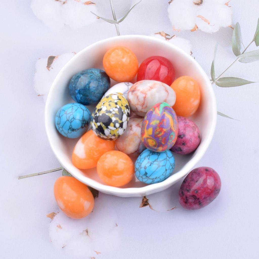 Easter Gemstone Crystal Eggs 2cm - Natural Small Bird Eggs for Display or Play