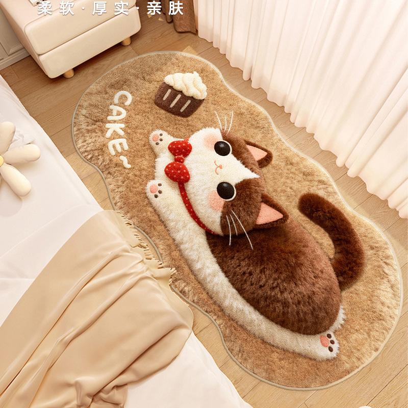 

Милий Кіт Спальня Приліжковий Плед Побутовий Балкон Еркерний Килимок Плюшевий Килим Імітація Кашемірового Килима 40 * 60CM