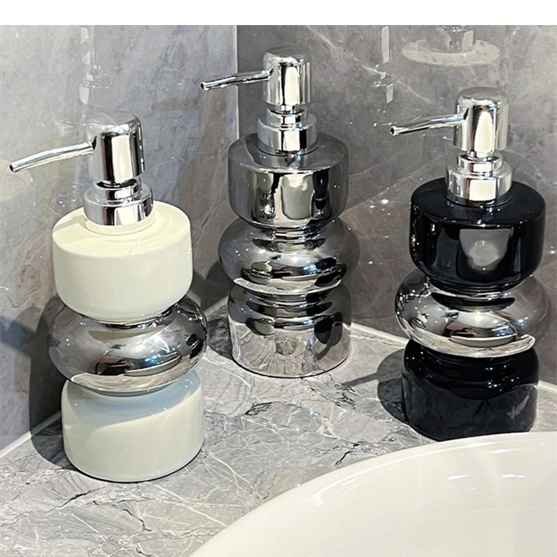 Luxuriöser Keramik-Seifenspender Bade-Duschgel gefüllt mit Lotion Flasche Hotel Toilette Hand Heim Badezimmer Zubehör