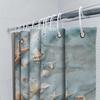 Beach Themed Shower Curtain With Sea Shells And Starfish Design - Waterproof And Durable Bathroom Decor For Coastal Home Style