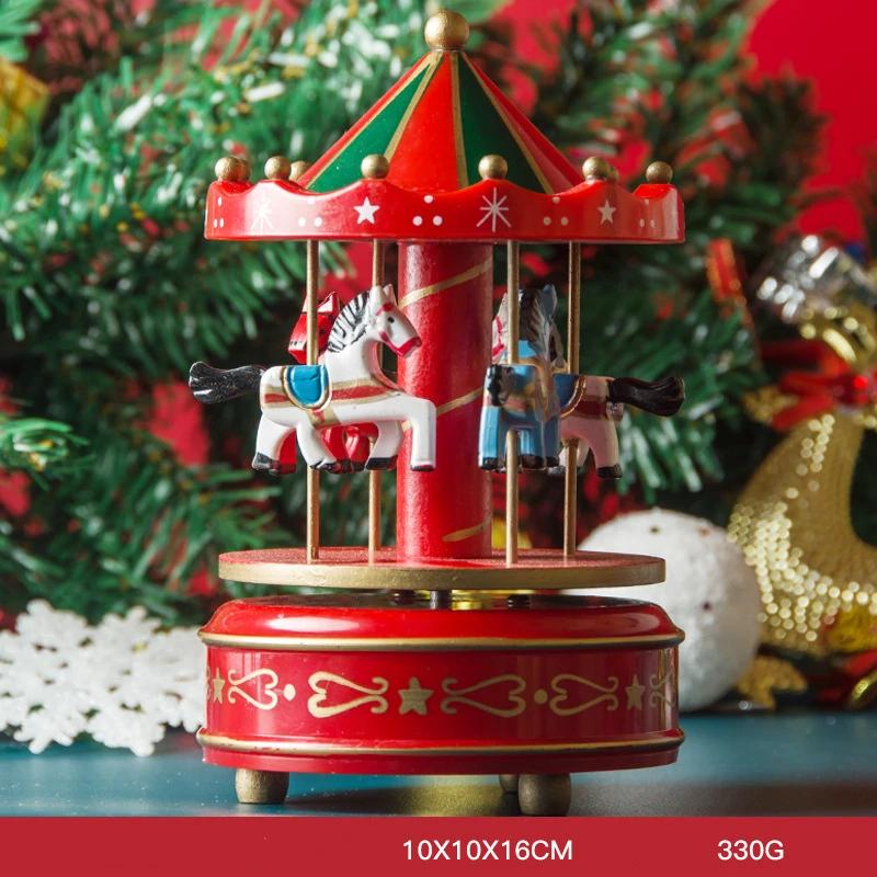Christmas Decoration Carousel Octave Box Music Box - Birthday Gifts For Kids, Perfect New Year & Home Holiday Decorations