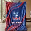 Custom Text Flannel Throw Blanket, Lightweight Cozy Bed Sofa BlanketCrystal Palace
