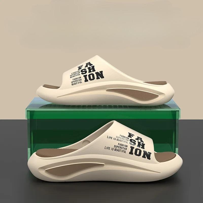 Men's Summer Outdoor Sandals Soft Bot Thi Heel Beach Slippers Anti-Slip Deodorant Casual Slip-On Oes Breathable