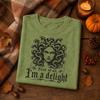First of All, I'm a Delight T-Shirt | Halloween Medusa Spooky Tee