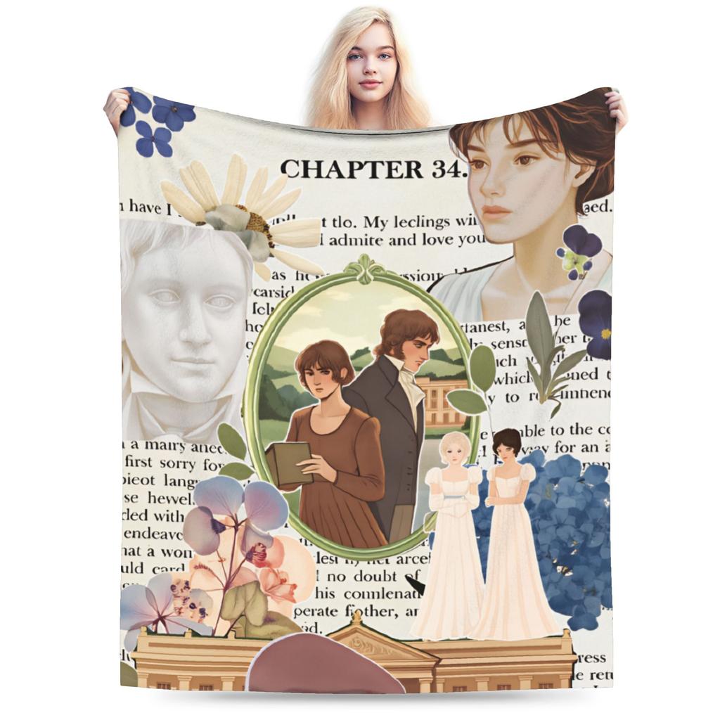Pride and Prejudice Blankets Quality Super Warm  Throw Blanket Winter Children Couch Chair Sofa Bed Graphic Bedspread