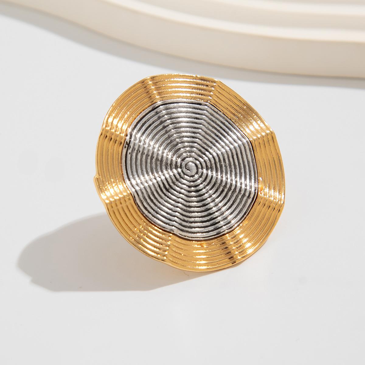 

Ретро-круглое открывающееся кольцо для женщин и мужчин, старинные панк-модные украшения, геометрические трехмерные лунные цветы, большие кольца