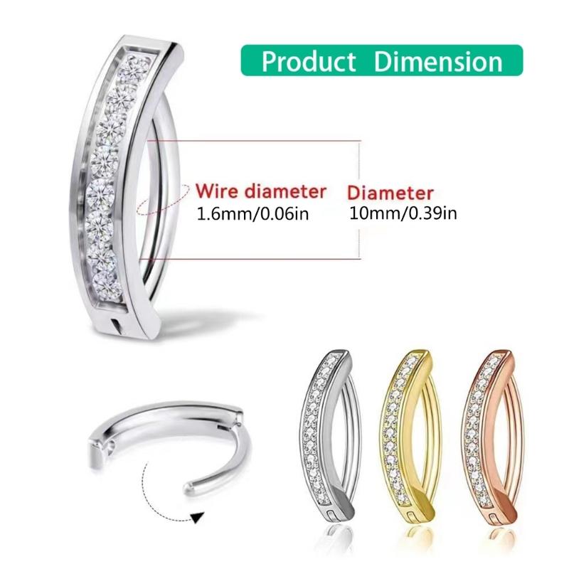 8pcs Stainless Steel Navel Rings Gold Color Belly Button Rings with Crystal Women Men Body Piercing Ornament Unique