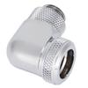 Water Cooling Fitting 360 Degree Rotating Computer WaterCooled AntiDropping Hard Tube Connector(Silver )