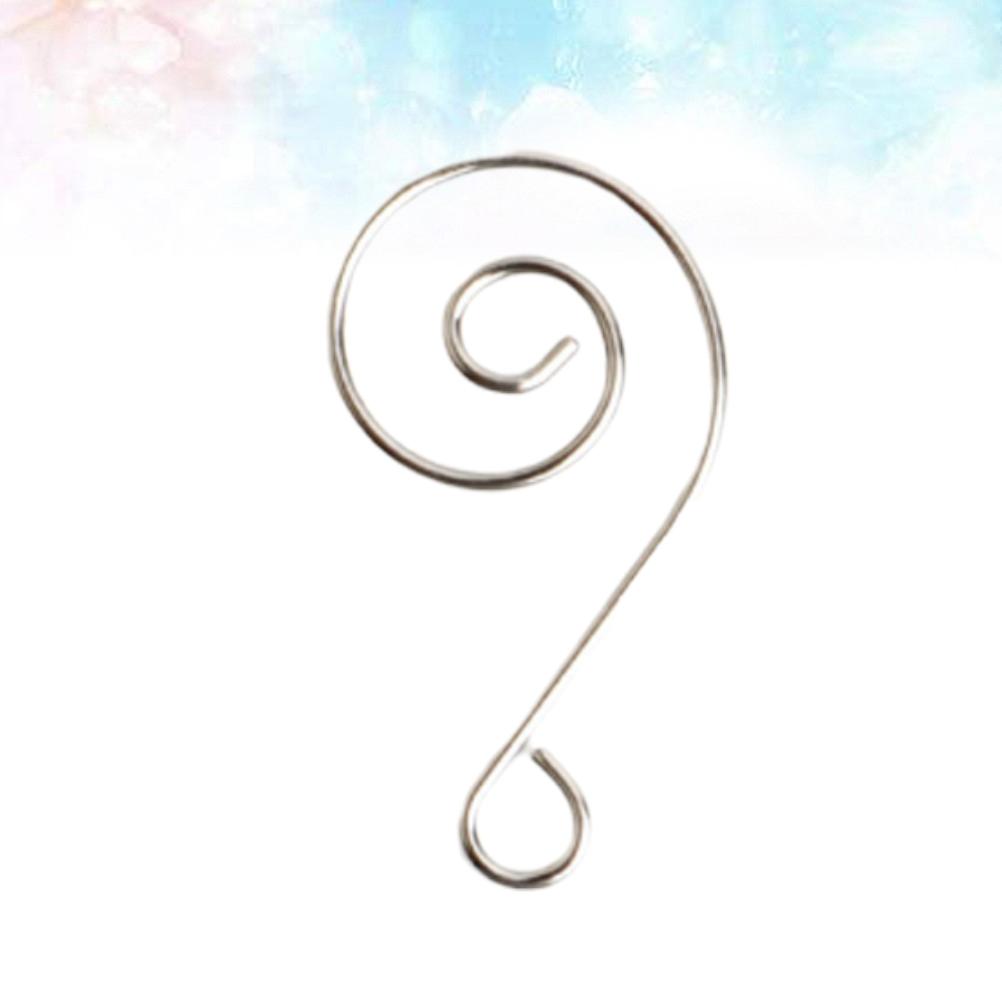 50 Pcs Metal S Shaped Hooks Steel Wreath Hangers Nament Christmas Tree Decor Supplies Holiday Accessories Festive Event