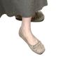 Retro Ladyshoes Lady Doudou Shoes Women's Summer New Gentle Bow Round Head Shallow Mouth Single Shoes Tide