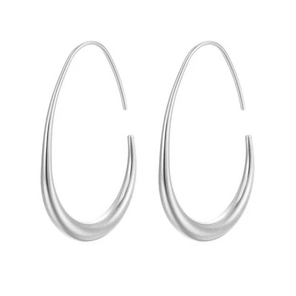 Copper Geometric Stud Earrings Water Drop Oval Shape Teardrop Hoop Earrings Asymmetric Star Stud Earrings for Women Girls