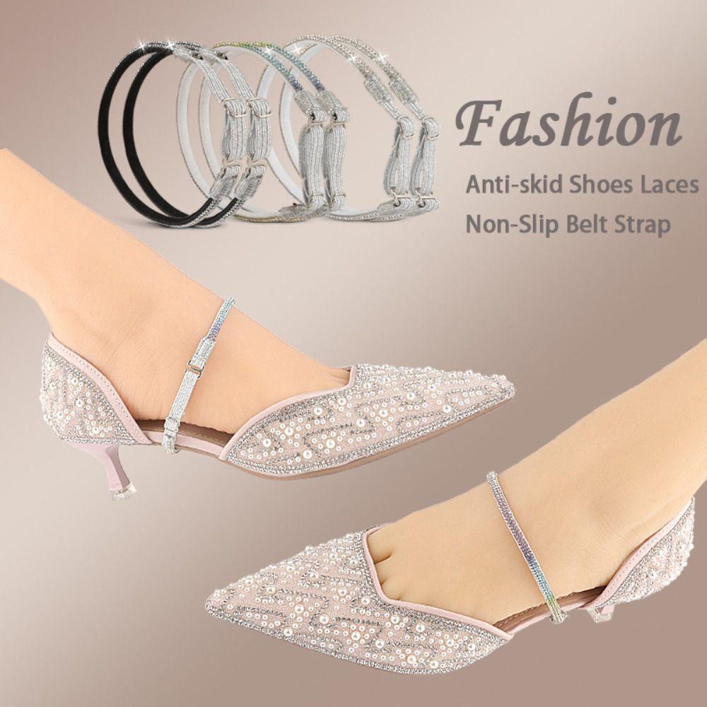 

2Pairs Ankle Holding Bundle Shoelace Bundle High Heels Lazy Shoelaces Women Shoeslaces Women