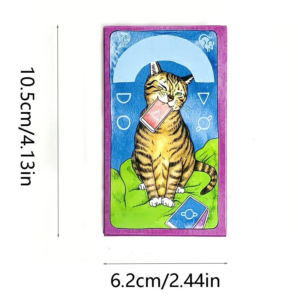 Tarot Cards 78pcs Cards Cute Tarot Deck English Visions Divination Borad Games For Family Friends ,Halloween and Christmas Gifts
