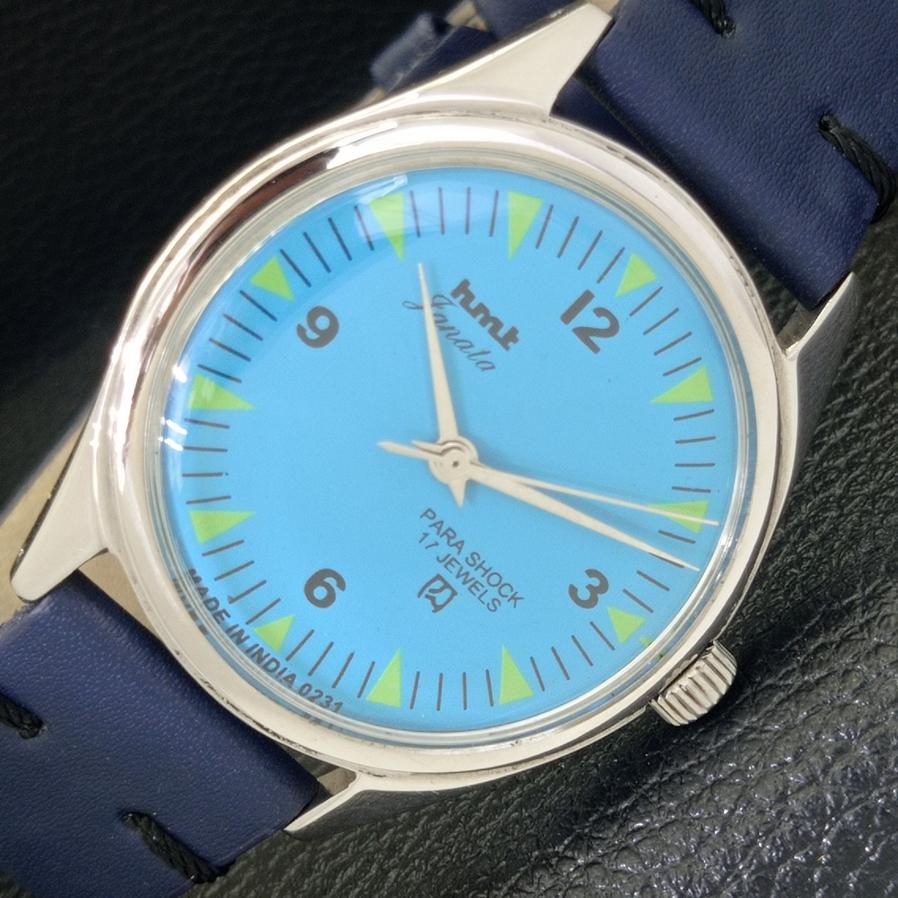 

INDIAN HMT JANAT MENS HAND-WINDING SKY BLUE DIAL WATCH a430294-2 R102-a430294