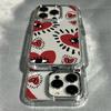 For IPhone 17 16 15 14 13 12 11 Pro Max Cases Red Eye Pattern Transparent Phone Cover For IPhone 15 Plus 16E 17 Air Soft Fundas