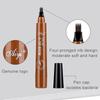 Waterproof 4 Point Liquid Eyebrow Pencil with 3D Long Lasting Eye Brow Brush - Natural Microblade Makeup Tools