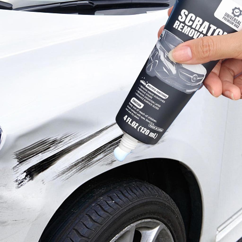 120ml Car Scratch Remover Wax Universal Repair Polishing Compound for Deep Scratches with Sponge and Cloth Scratch Removal Wax