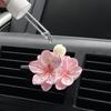 Car Perfume Clip Flower Air Outlet Car Air Freshener Peach Blossom Aroma Diffuser Car Decoration Accessories Fresh Air