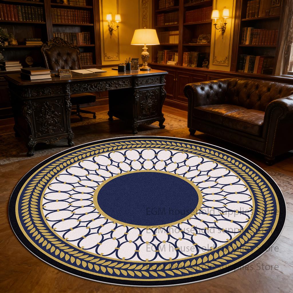 Classic Ethnic Style Circular Carpet Persian Living Room Decor Circular Mats lounge study non-slip washable Rugs customizable
