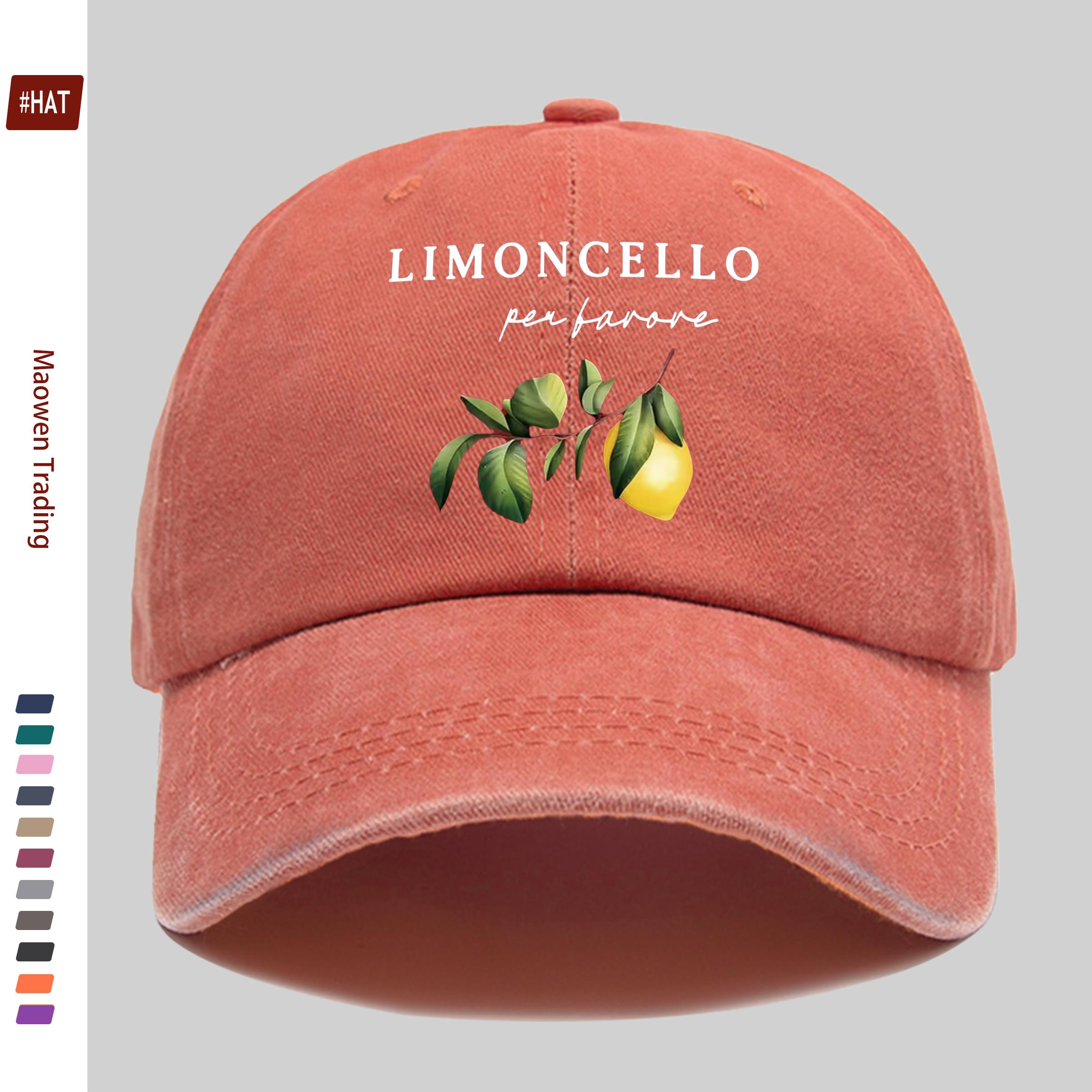 pc Lemon Print Baseball Cap Fashion Printed Trucker Sun Hat Comfortable Lightweight Papa Hat Dad Mom Beach Party Decor Hat 1pc