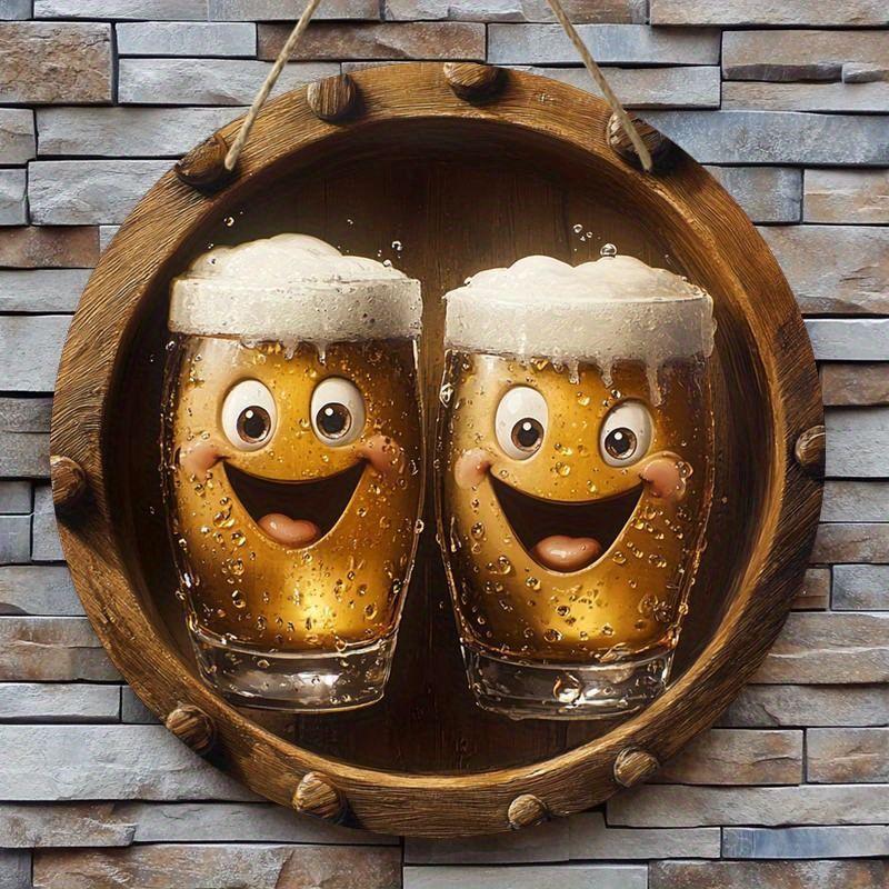 Segno in Latta Metallico Birra Decorazione Murale 20x30cm