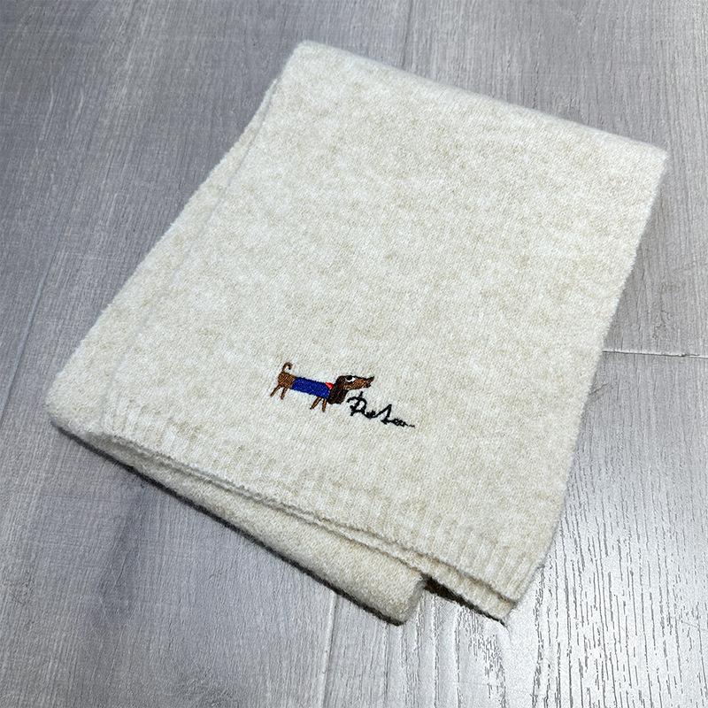 High-end Solid Color Wool Scarf Women's Versatile New Autumn and Winter Knitted Shawl Fashion Thickened Warm Scarf