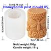3D Relievo Flower Bee Honeycomb Cylindrical Candle Mold DIY Aromatherapy Soap Gypsum Silicone Mould Craft Gift Home Decor
