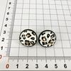 Silver Leopard Print Round Stud Earrings: Stylish and Versatile Autumn/Winter Fashion Accessory for Women.