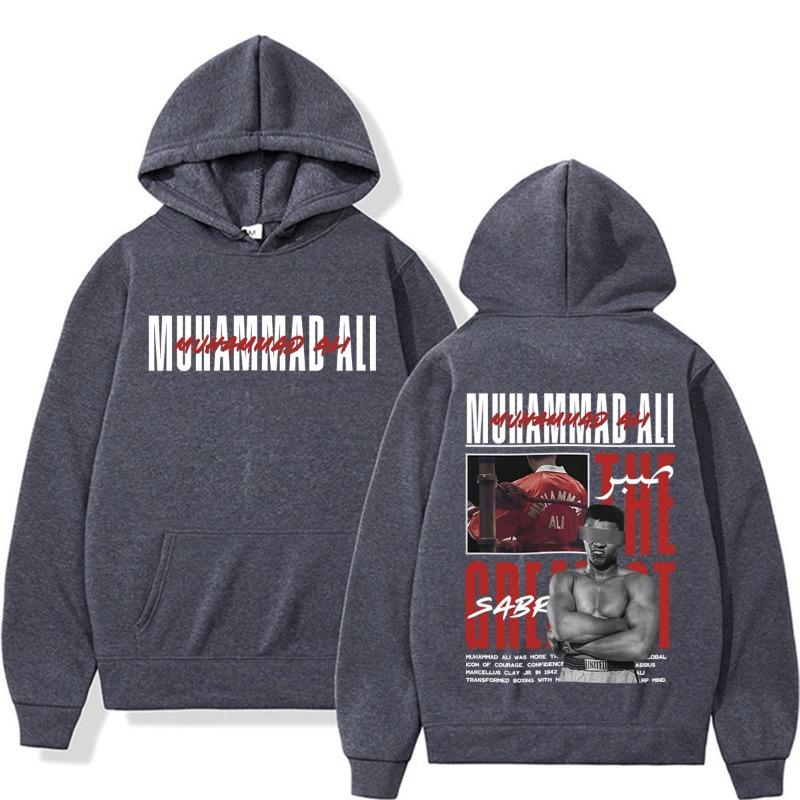 The Greatest Muhammad Ali Vintage Graphics Hoodies Men Women Fashion Cool High Street Sweatshirts Casual Fleece Oversized Hoodie