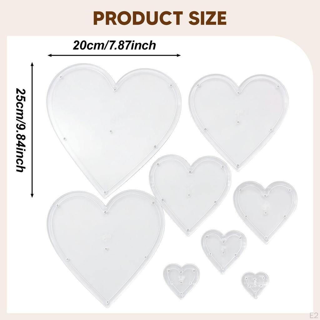 8Pcs Sashiko Stencil Geometric Pattern Template,DIY Projects Acrylic Practice Sewing Drawing