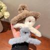 Kawaii Autumn Winter Fur Hair Claws Clip  Vintage Solid Hairy Shark Hair Clip Hairpin Korean Accessories For Women Girls