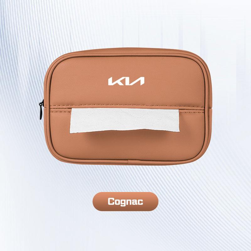 BBDS7 For Kia GTLine K3 K5 k8 k9 Sportege Picanto Optima Soul Ceed Car Tissue Box Storage Bag Microfiber Leather Paper Case Accessorie