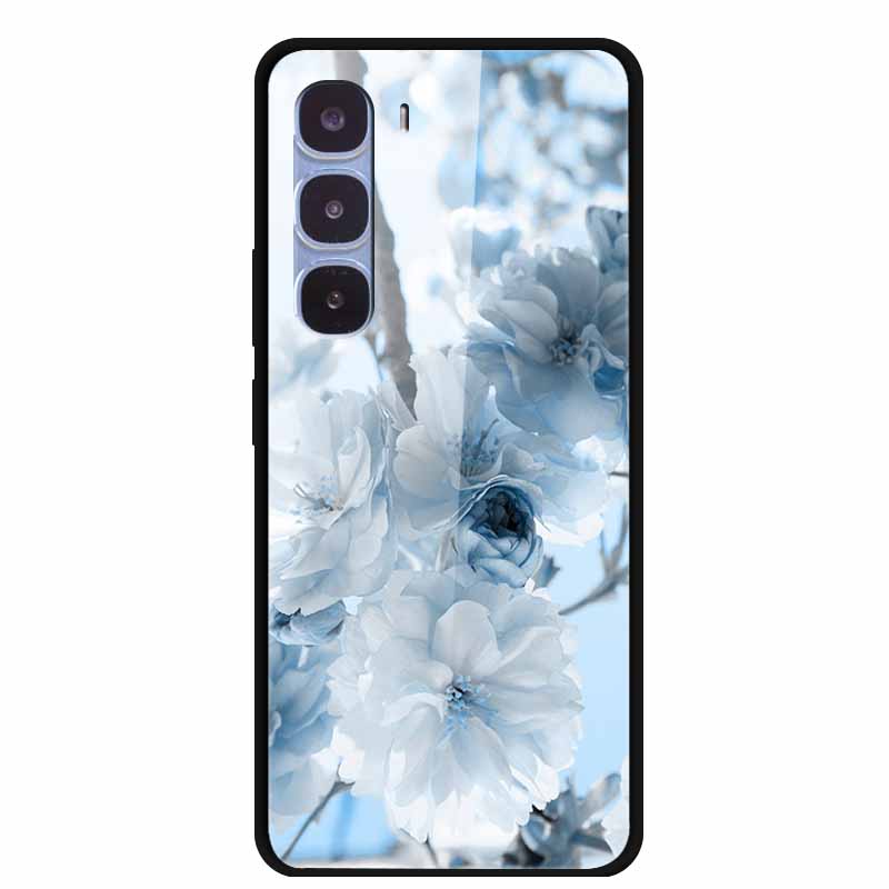 Funda de Lujo Para Infinix Hot 60 Pro X6885 Cubierta de Cristal Templado para Fundas de Teléfono Infinix Hot 60 Pro Animales de Moda Protectora Funda
