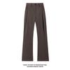 Men Black Draped Straight Flared Casual Long Suit Trousers