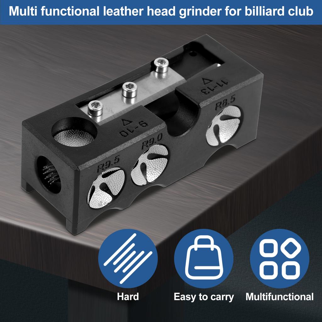 11 In 1 Billiard Cue Head Shaper Multi-function Billiard Grinder Snooker Pool Cue Tip Cutting Repair Tool Billiard Cue Hand tool
