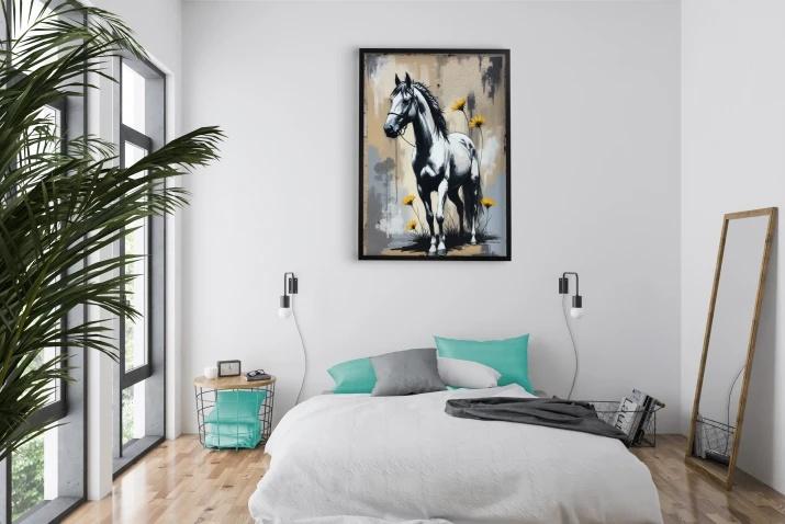 Obrazy Postery Plakaty ścienne na ścianę do salonu Loft Street Art Koń