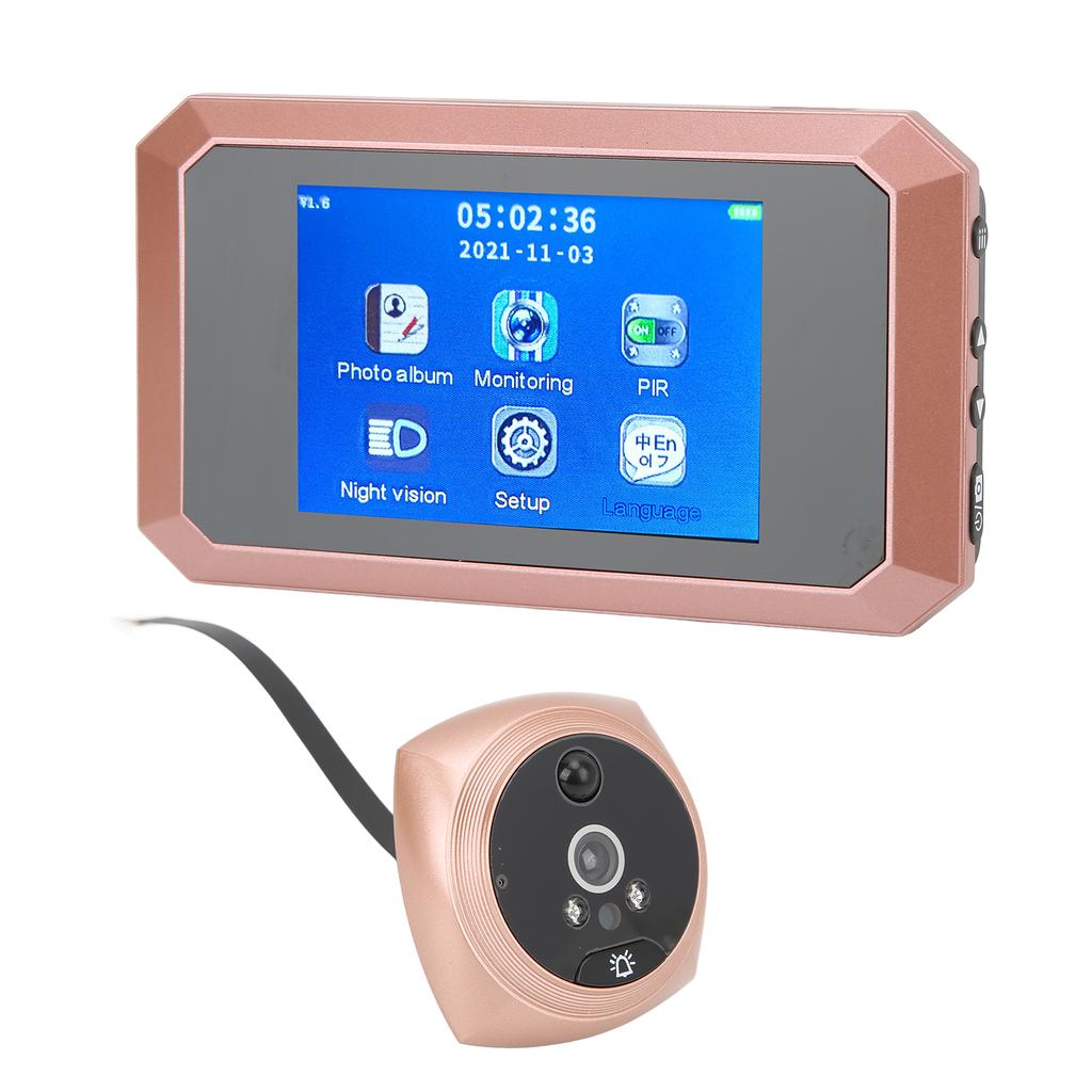 3.5in Doorbell Digital Viewer Motion Detection Night Vision High Definition for Home Safety