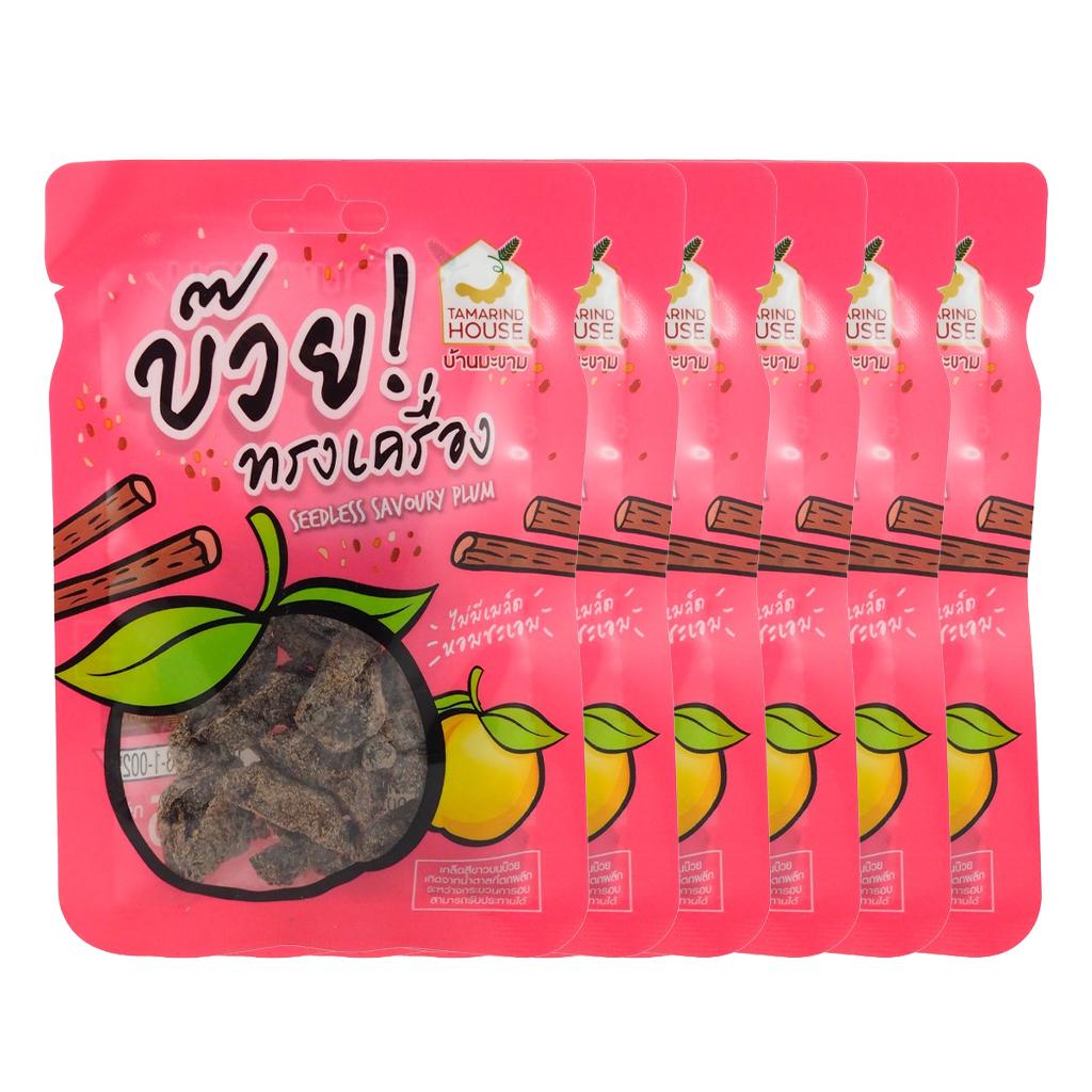 Tamarind House Prune fără semințe, Prune Aurie, Prune Savoare, Aromă de Afine, 35 g. x 1 / 3 / 6 / 12 - Gustare Thai